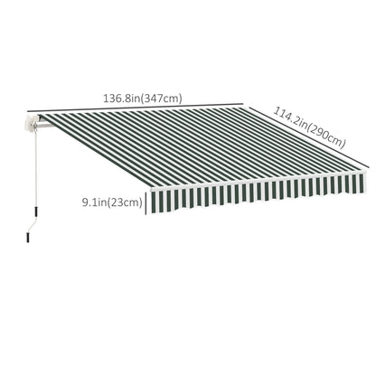 11' x 10' Retractable Awning Fabric, UV Protection, White, Green Awning Fabric Replacement at Gallery Canada