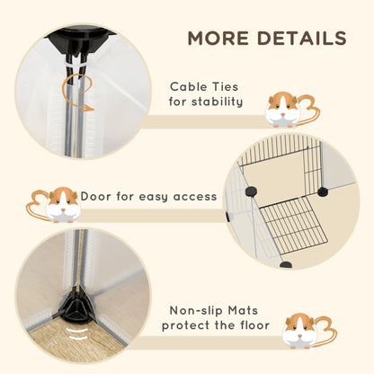 20 Panels DIY Small Animal Cage, With Door, Top Cover, White Houses & Habitats at Gallery Canada
