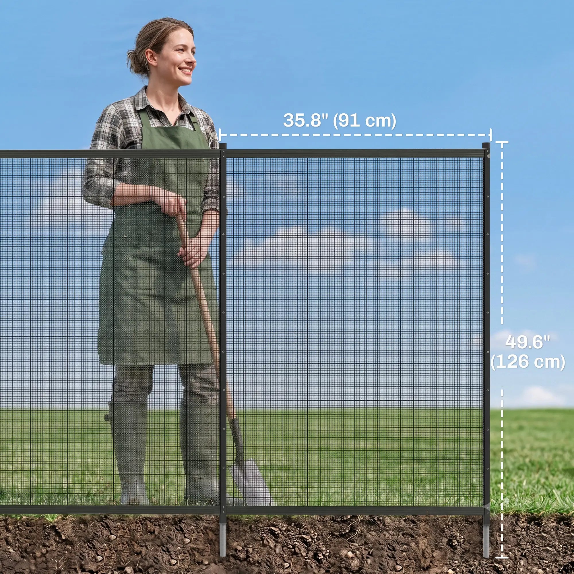 4 Panel Swimming Pool Fence, Aluminum Rustproof, 4' x 12', Black Garden Fences at Gallery Canada