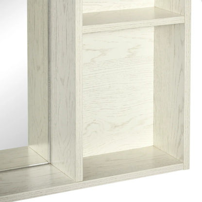 31.5 Inch x 25.5 Inch Medicine Cabinet, Mirror, 2-Tier Shelf, White Mirror Medicine Cabinets at Gallery Canada