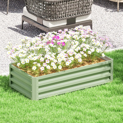 Galvanized Raised Garden Bed, 4' x 2' x 1', Green Galvanized Planter Boxes at Gallery Canada
