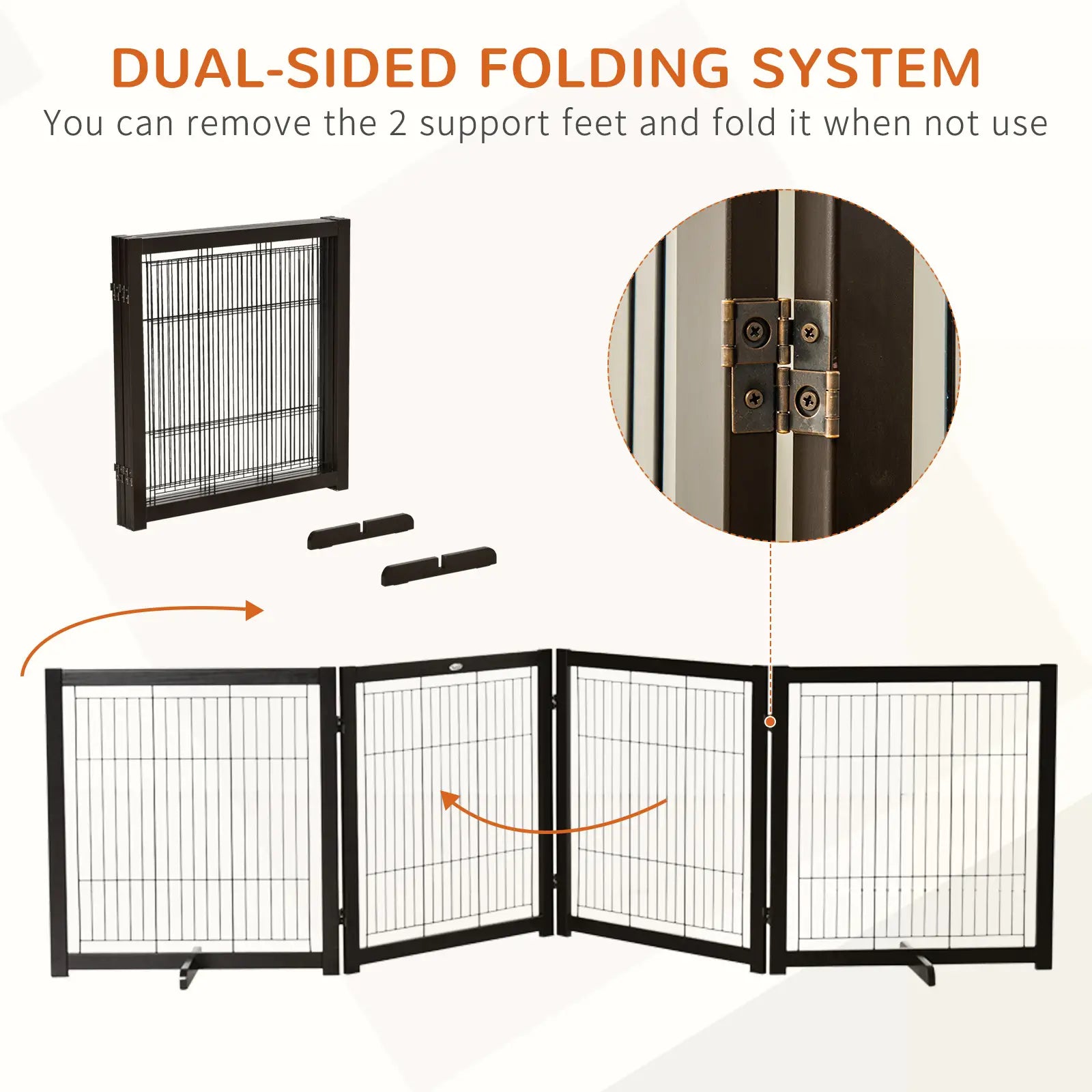 Wooden Dog Gate, 4 Panel, Foldable Pet Fence, For Small & Medium Dogs Houses, Kennels & Pens at Gallery Canada