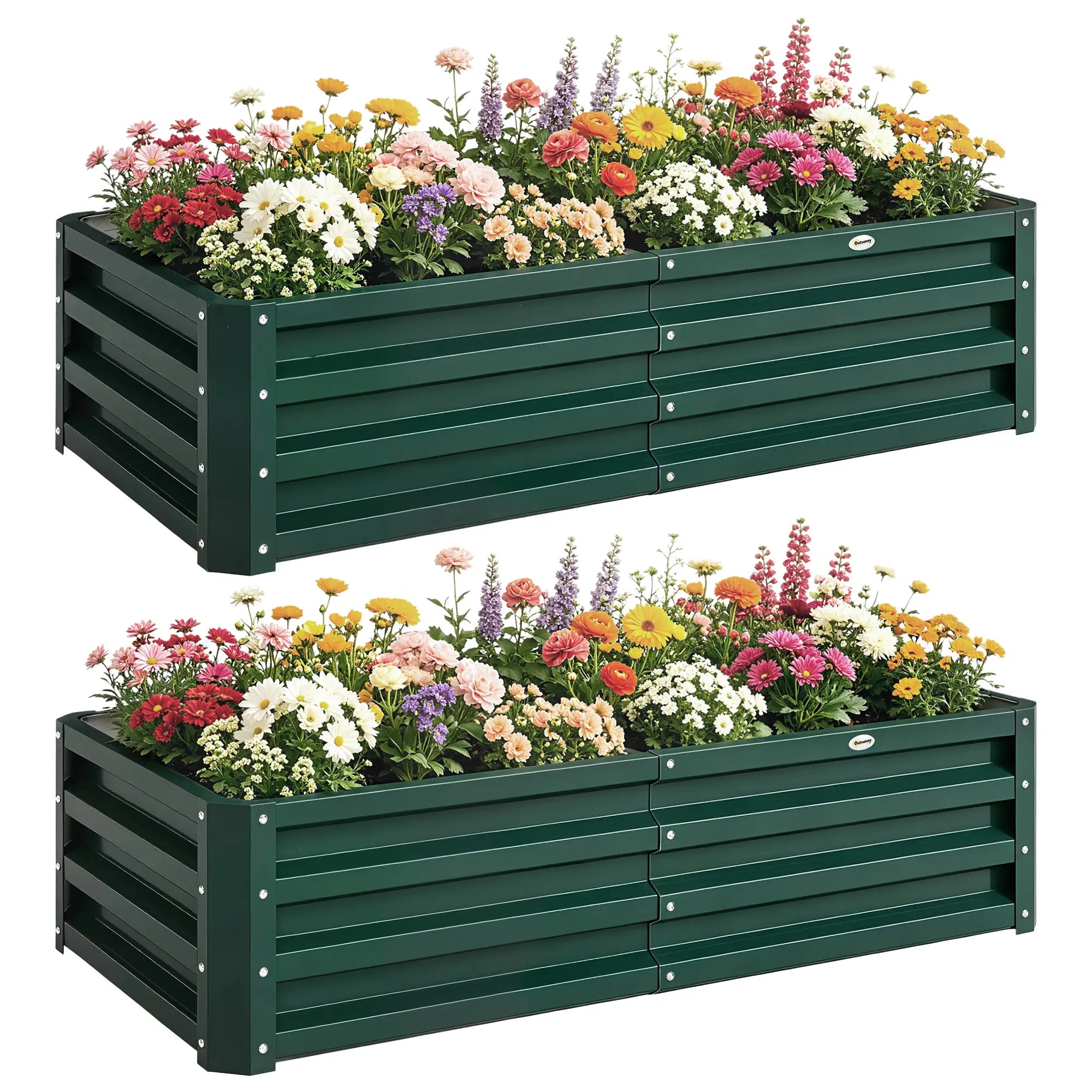 4' x 2' x 1' Raised Garden Bed, Set of 2 Galvanized Planter Box Galvanized Planter Boxes at Gallery Canada