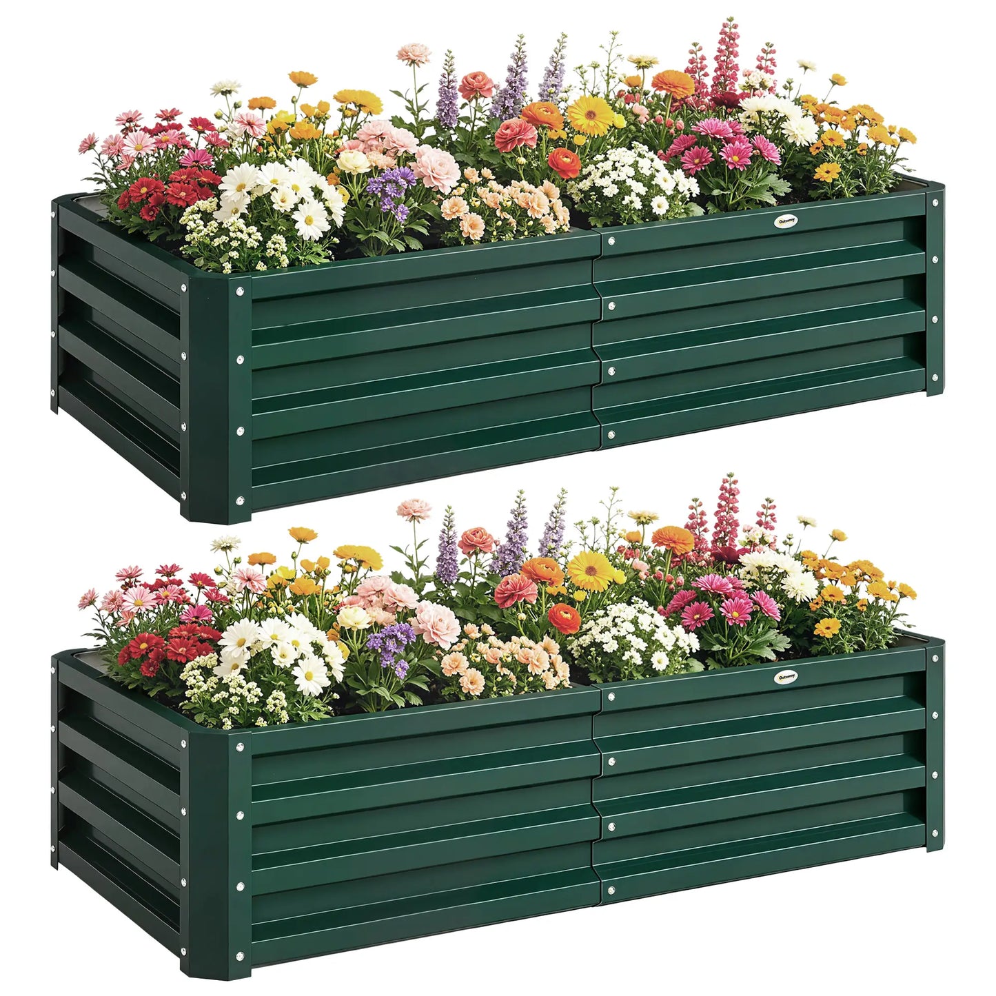 4' x 2' x 1' Raised Garden Bed, Set of 2 Galvanized Planter Box Galvanized Planter Boxes at Gallery Canada