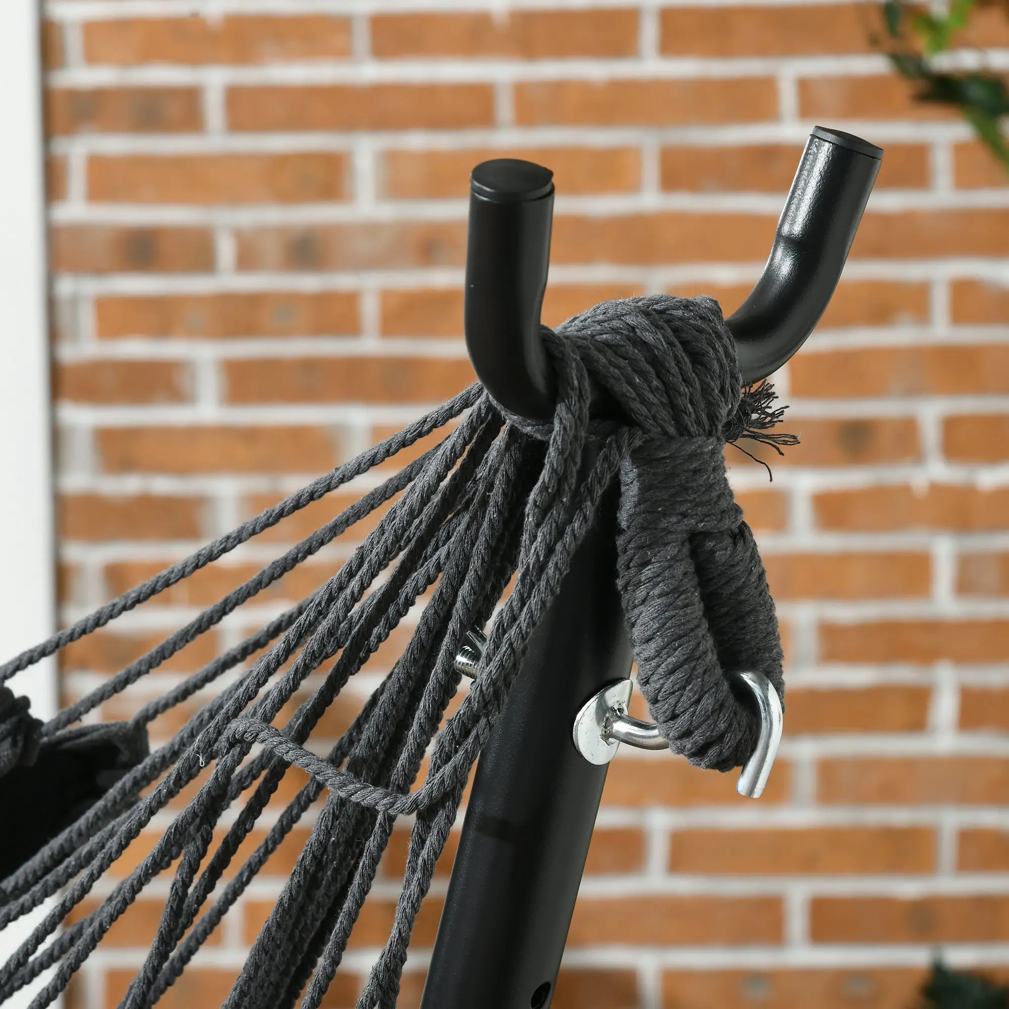 Outdoor Hammock Chair With Stand, Side Pocket And Headrest, Dark Grey Patio Swings with Stand at Gallery Canada