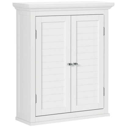 Over Toilet Storage Cabinet, Adjustable Shelf, White Wall Mounted Cabinets White at Gallery Canada