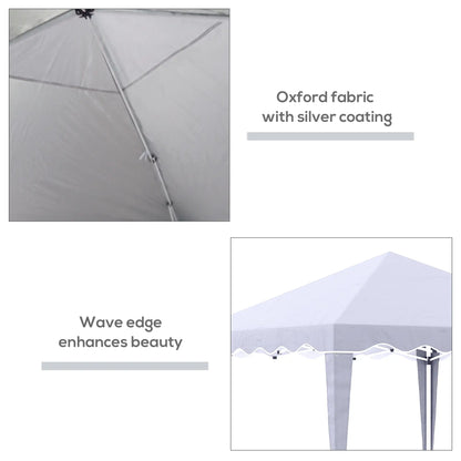 10' x 10' Pop Up Canopy Tent, Adjustable Height, Carry Bag, White Pop Up Canopies at Gallery Canada