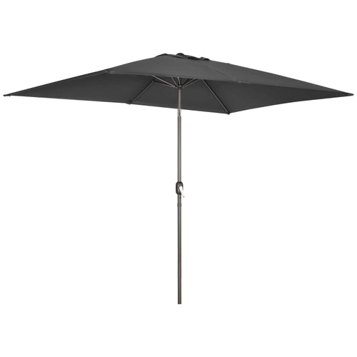 6.5x10ft Rectangle Patio Umbrella, Black