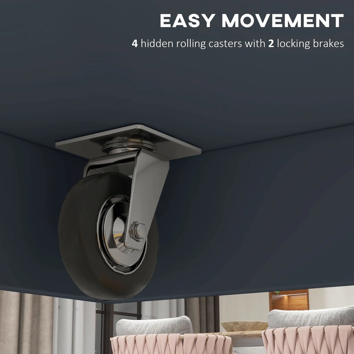 Kitchen Island with Drop Leaf, 2 Drawers, Adjustable Shelves, Dark Grey Kitchen Islands & Kitchen Carts at Gallery Canada