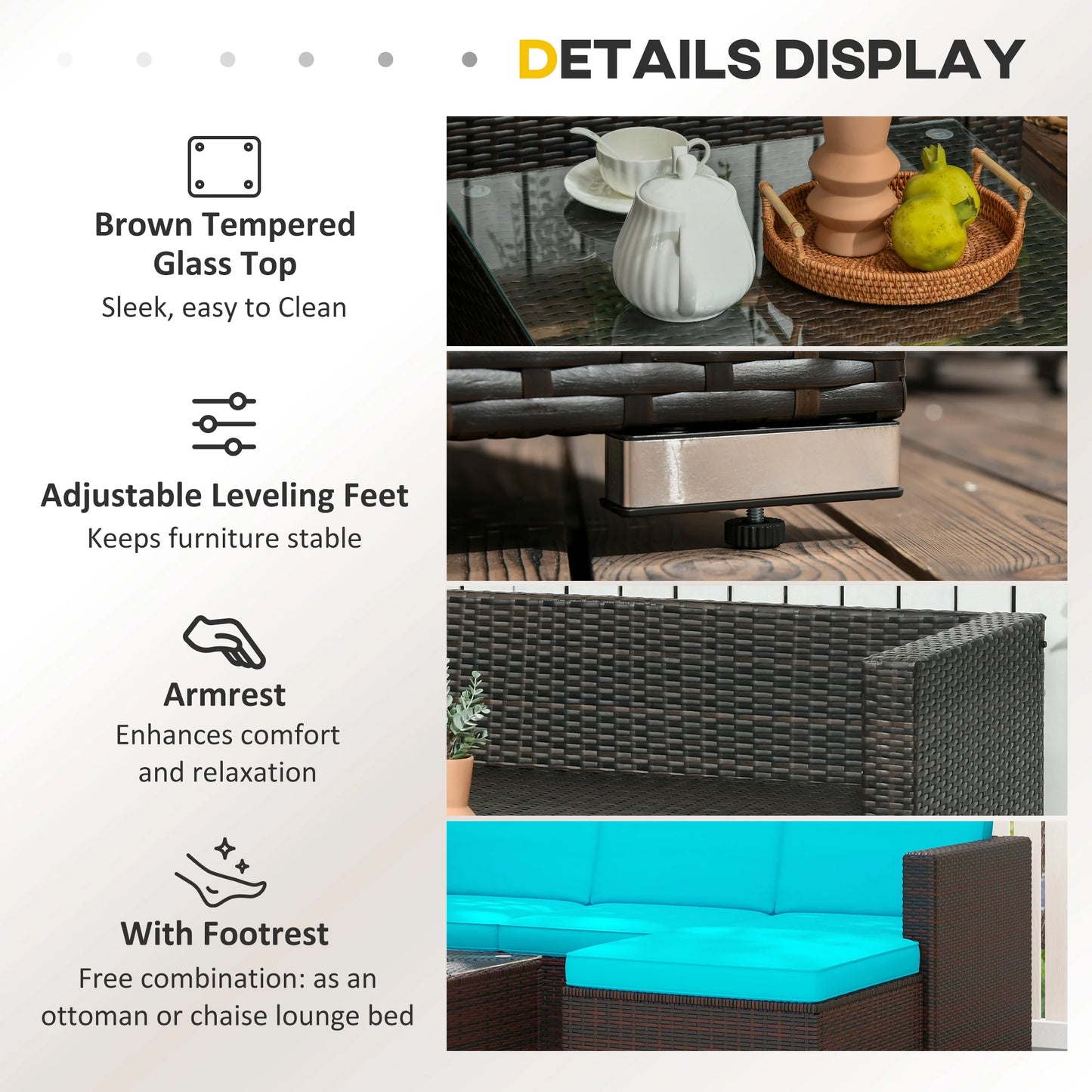 Patio Furniture With Soft Cushions, Corner Sofa Sets, Turquoise Patio Furniture Sets at Gallery Canada