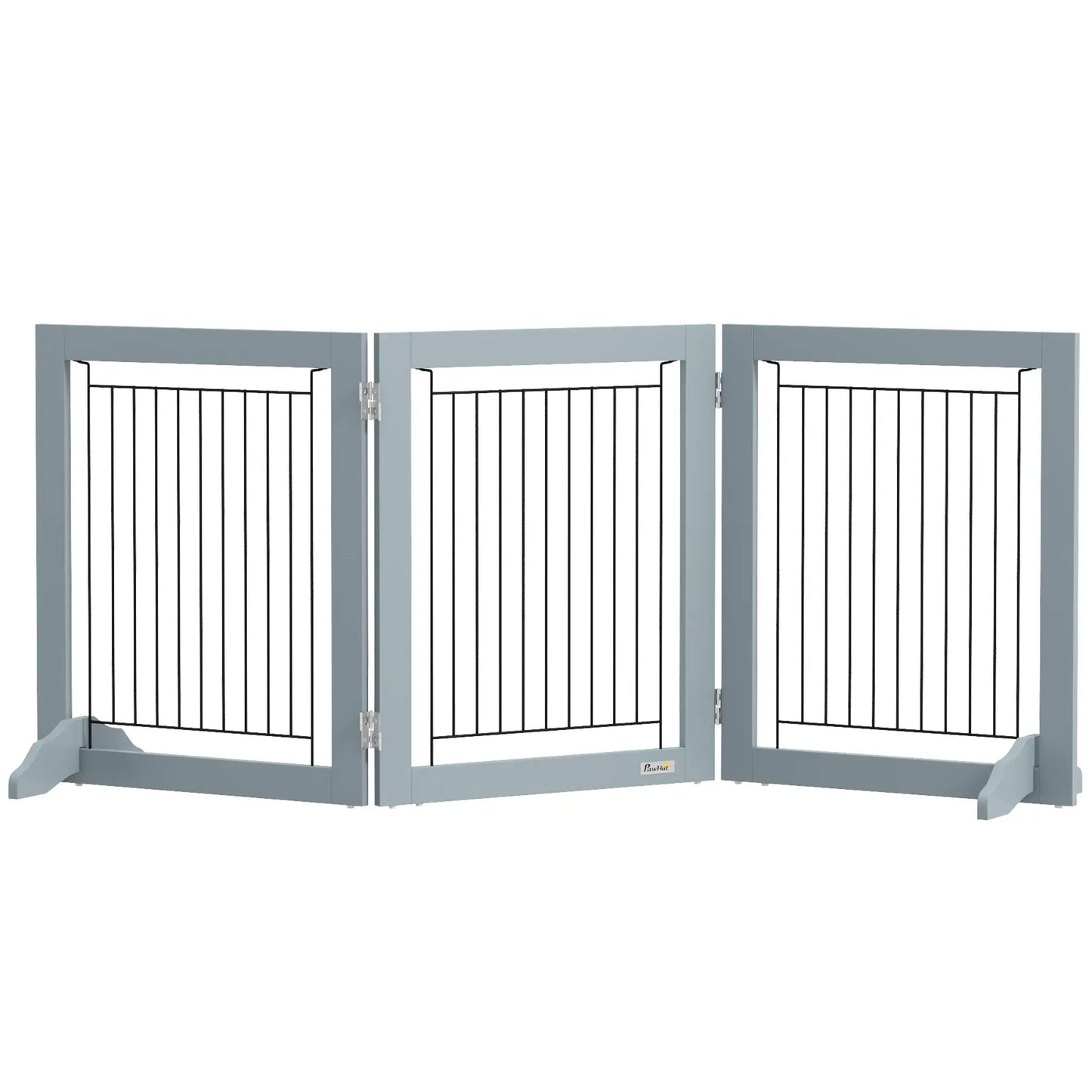 Freestanding Pet Gate, 24" High, 3 Panels, Grey Houses, Kennels & Pens at Gallery Canada