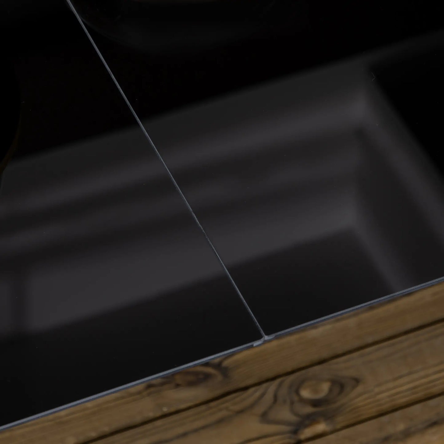 Aluminum Outdoor Dining Table, 59" x 35", Tempered Glass Top, Black Patio Dinning Tables at Gallery Canada