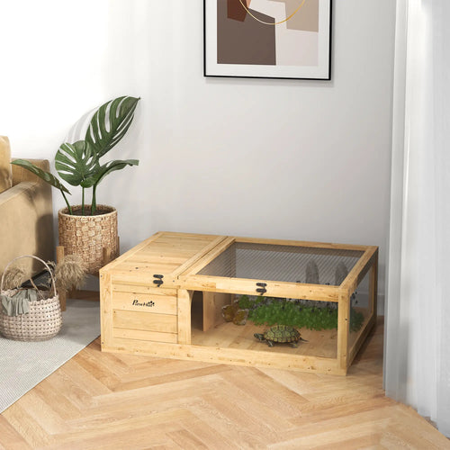 Wood Tortoise House for Lizards, Geckos, 35.8