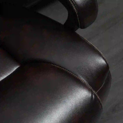 PU Leather Executive Office Chair, High Back, Adjustable Height, Swivel Wheels, 400LBS, Brown Executive & Manager Chairs at Gallery Canada