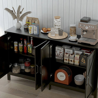 Sideboard Buffet, Storage Cabinet, TV Stand for 65 Inches, Black Oak Bar Cabinets at Gallery Canada