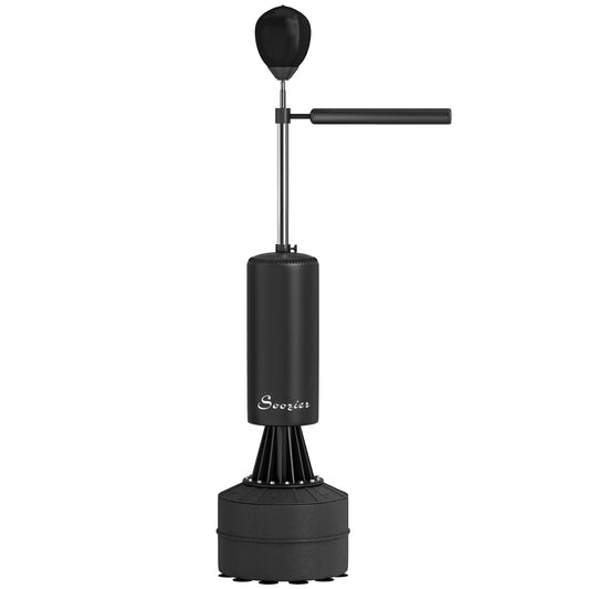 Freestanding Boxing Punch Bag Stand with 360° Rotating Flexible Arm, Speed Ball, Waterable and Sandable Base, Black Punching Bag Stands Black at Gallery Canada
