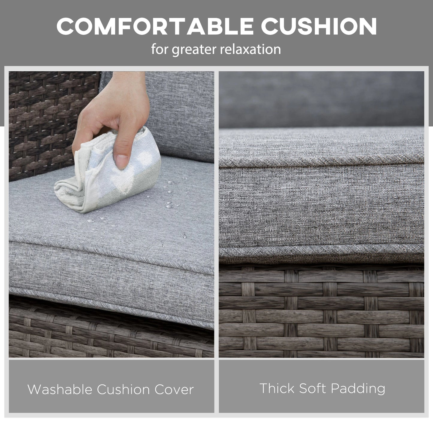 Outdoor Wicker Rocking Chair, PE Rattan Porch Rocker, Grey Outdoor Rocking Chairs at Gallery Canada