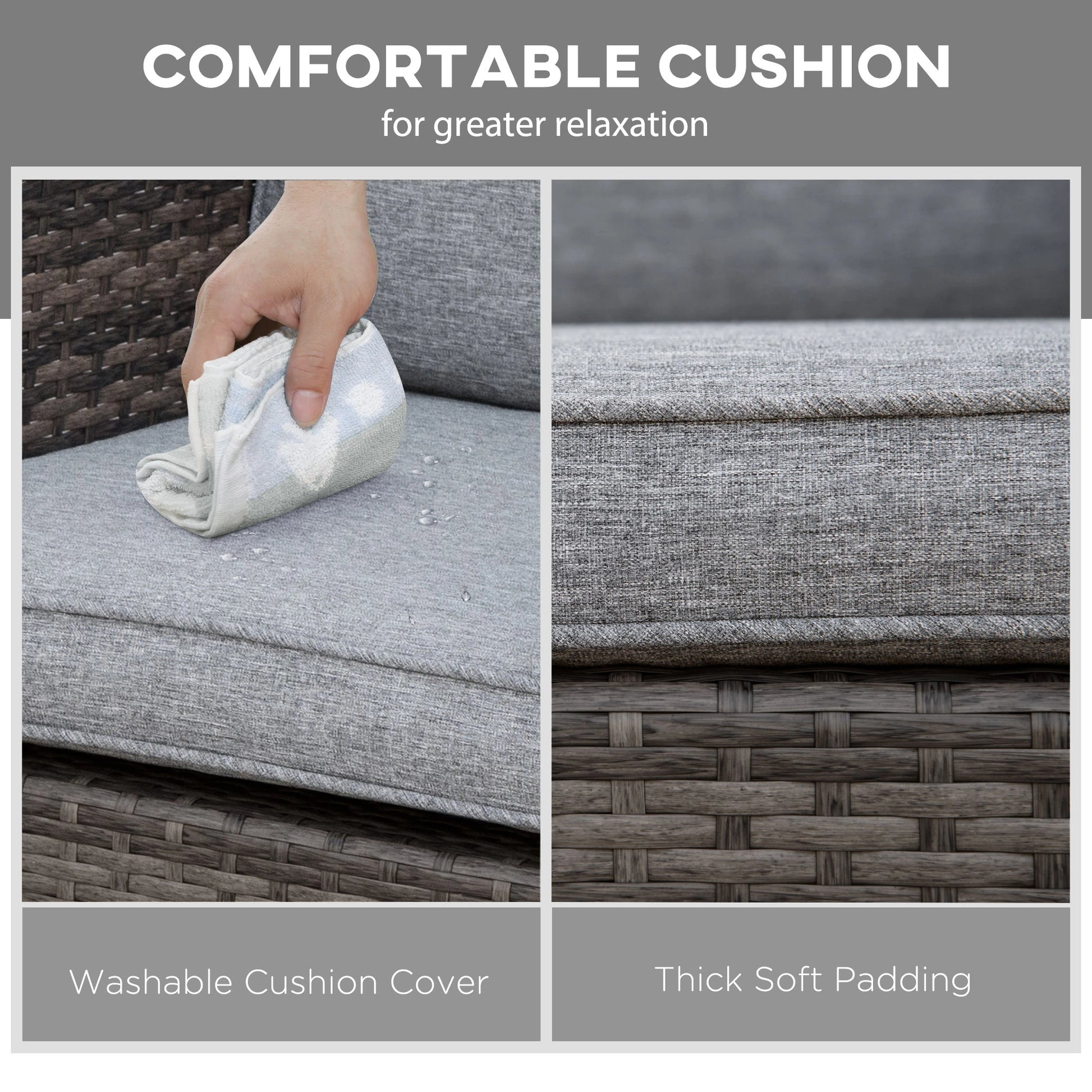 Outdoor Wicker Rocking Chair, PE Rattan Porch Rocker, Grey Outdoor Rocking Chairs at Gallery Canada