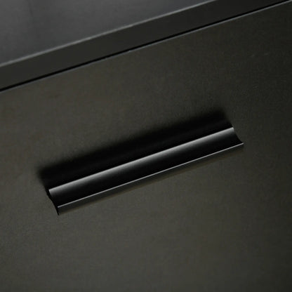 Mobile Printer Stand, Lateral File Cabinet with Lock, A4 Size, Black Office Cabinets & Cupboards at Gallery Canada