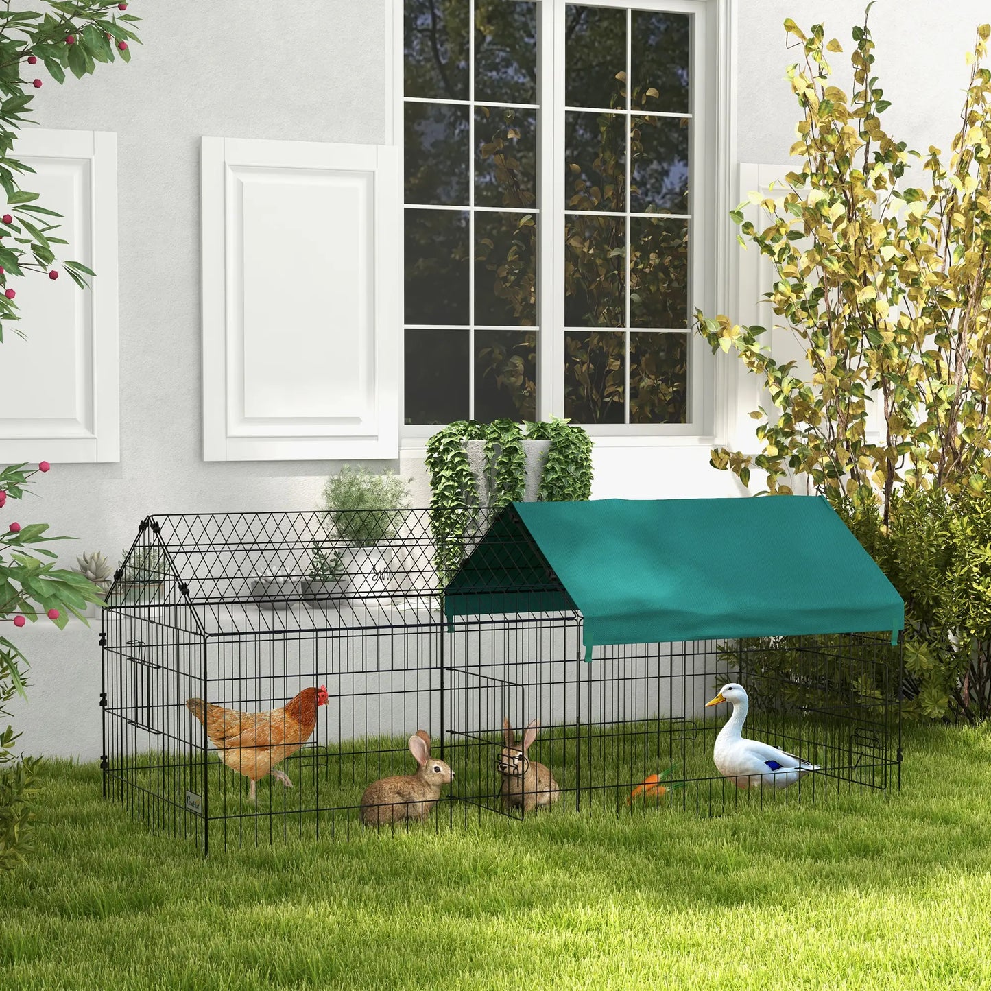 73" Small Animal Cage with Roof, Indoor Outdoor Use, Green Houses & Habitats at Gallery Canada
