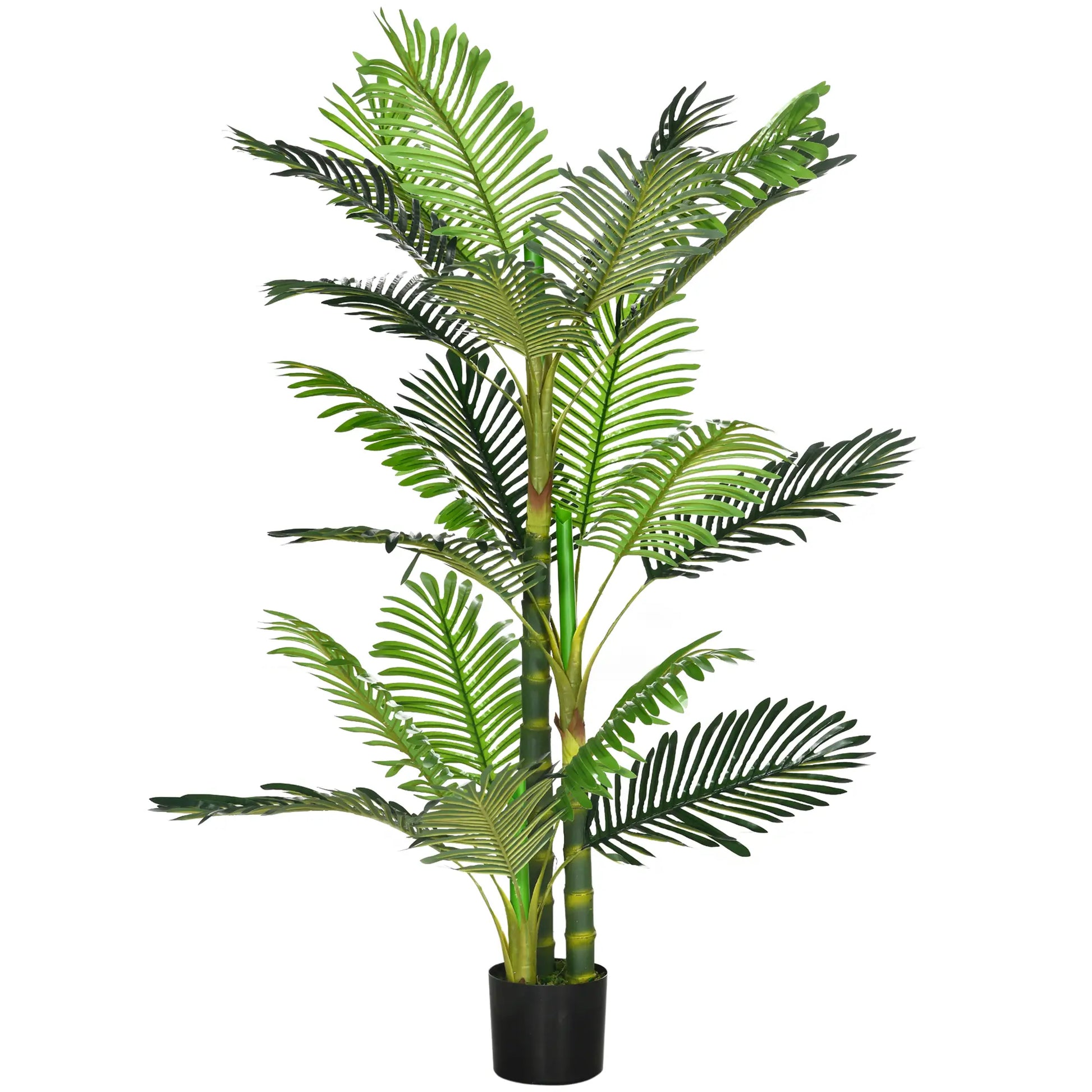 Artificial Areca Palm Tree in Pot, 21 Leaves, 8"x8"x60", Green Artificial Trees Green at Gallery Canada