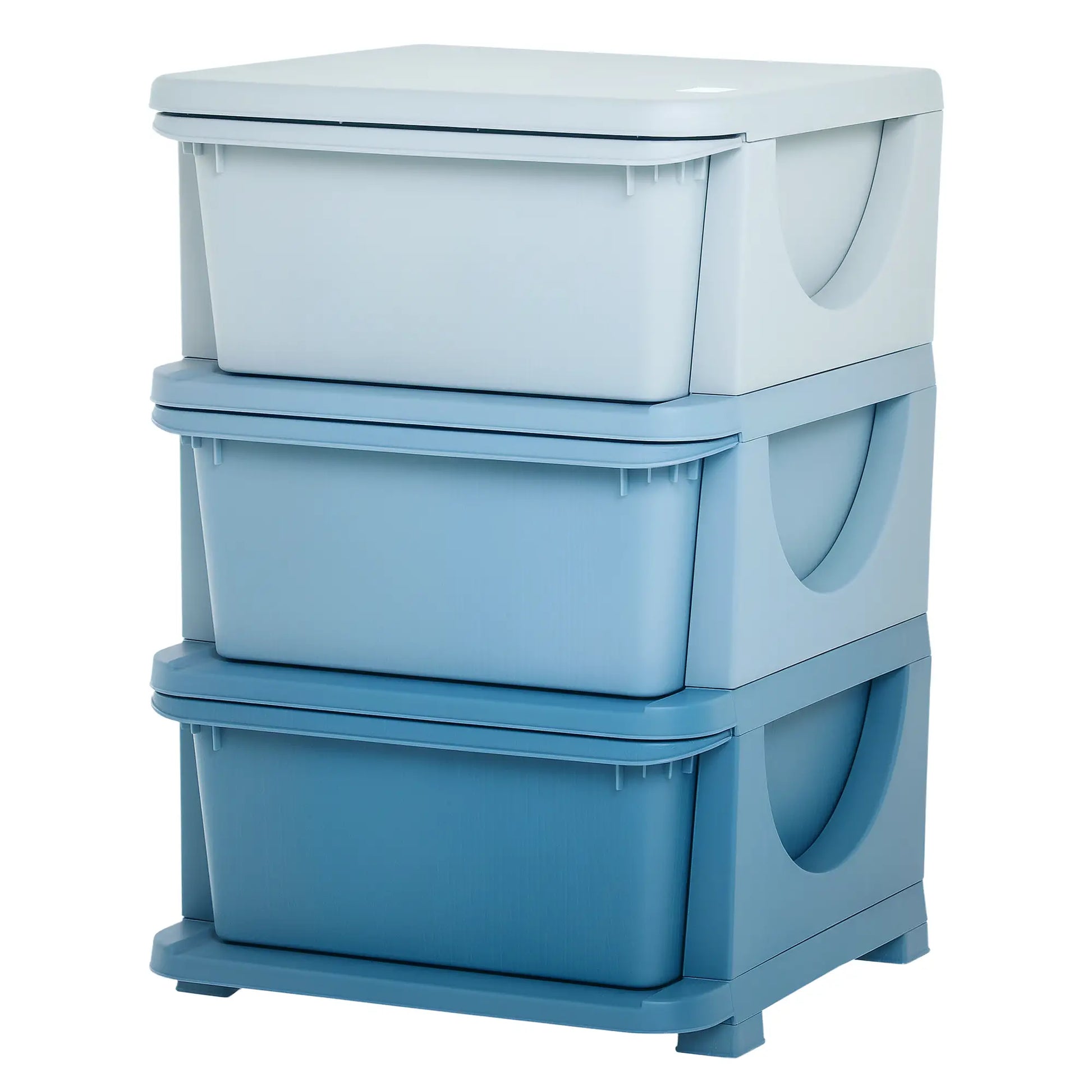 3 Tier Toy Organizer, 3 Plastic Drawers, Blue Baby & Kids Storage at Gallery Canada