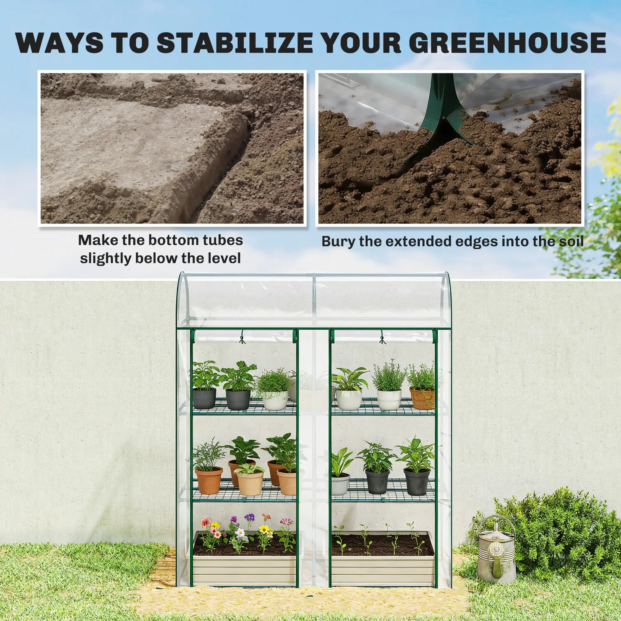 3 Tier Mini Greenhouse, 56.3