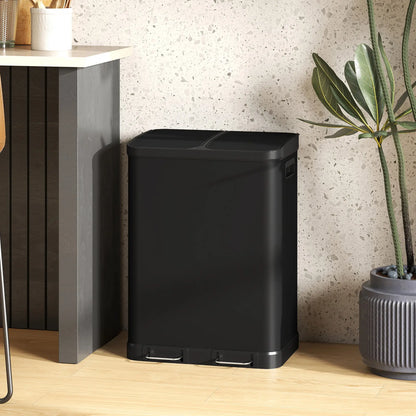 Kitchen Garbage Bin, 2 x 7.9 Gal, Soft-Close With Removable Buckets, Black Small Kitchen Appliances at Gallery Canada