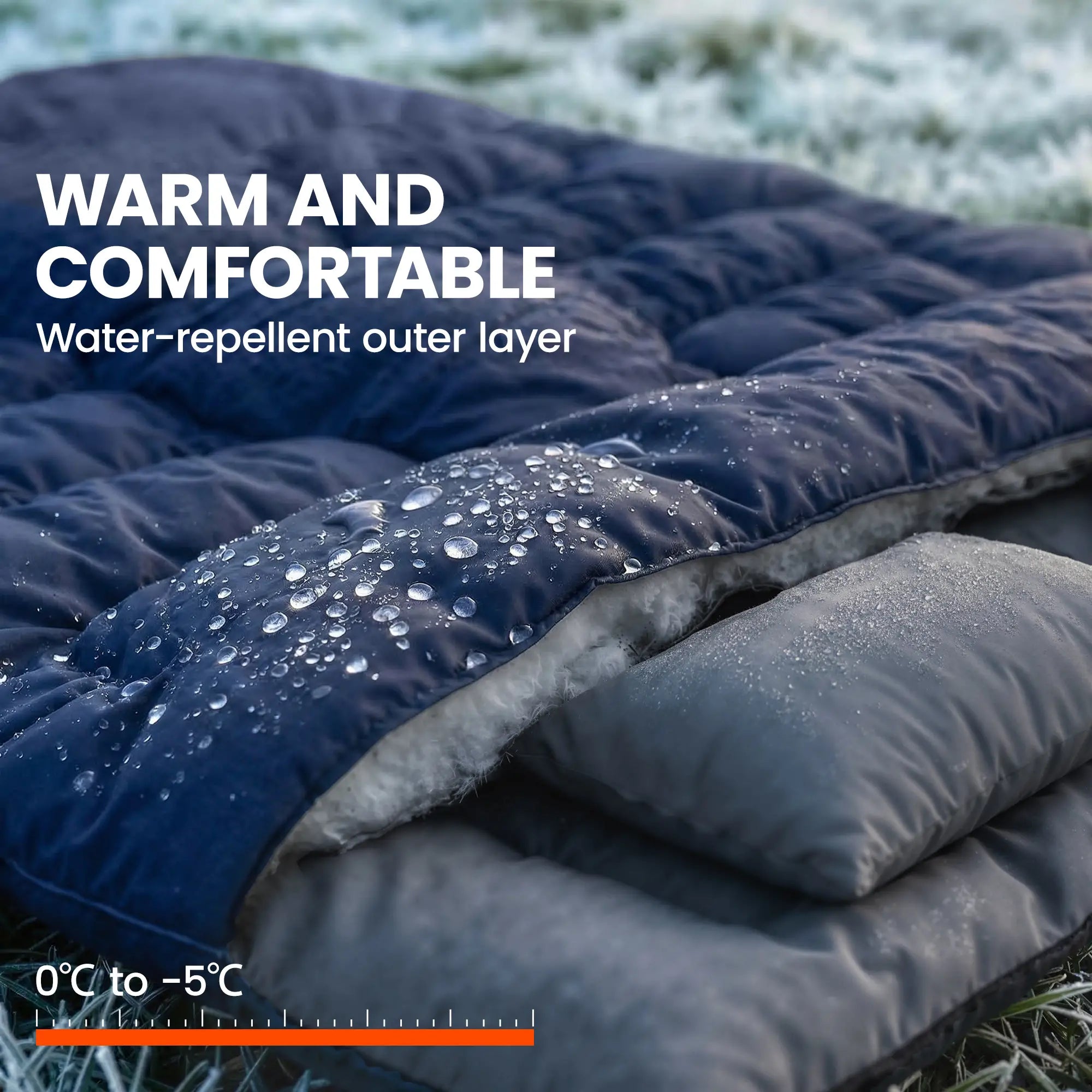 Queen Size Double Sleeping Bag For Adults, Cold Weather, Blue Camping Cots at Gallery Canada