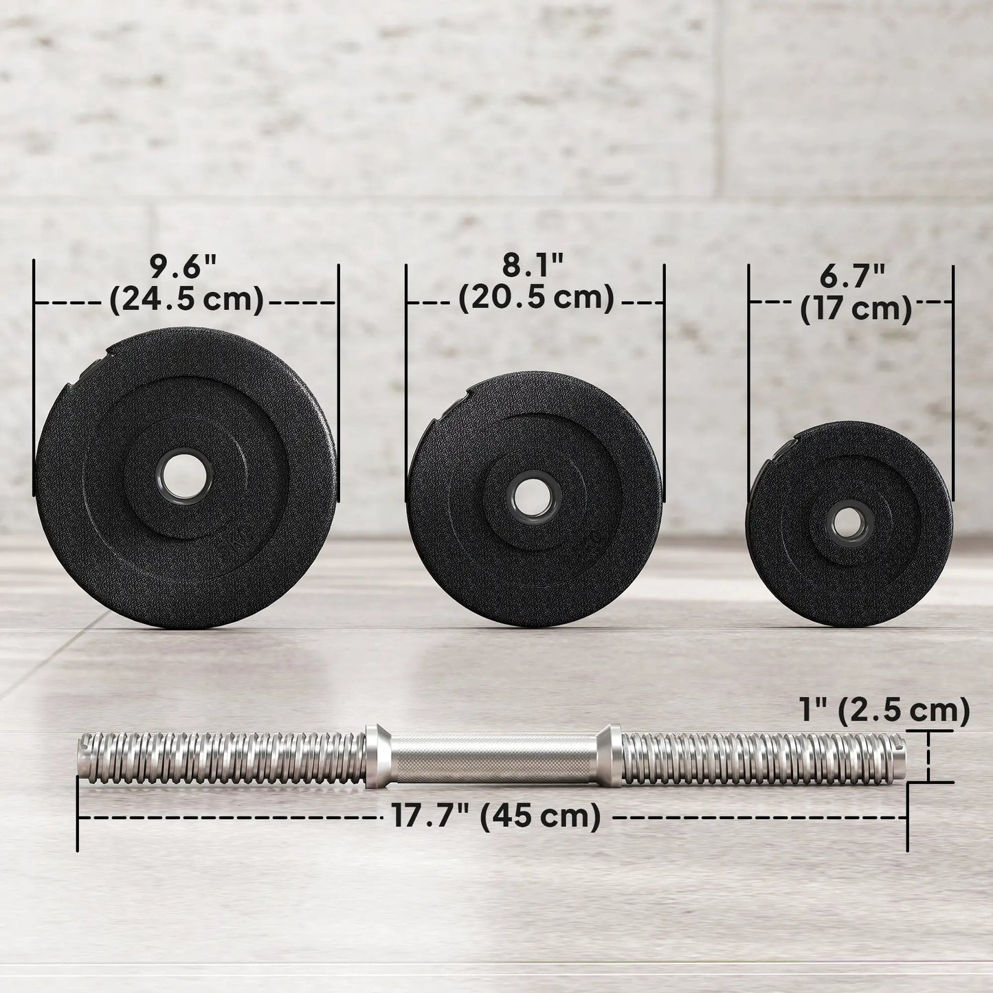 Adjustable 2 x 44lbs Dumbbell Set, Fitness Training, Black Dumbbells & Barbells at Gallery Canada