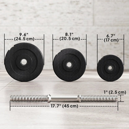 Adjustable 2 x 44lbs Dumbbell Set, Fitness Training, Black Dumbbells & Barbells at Gallery Canada