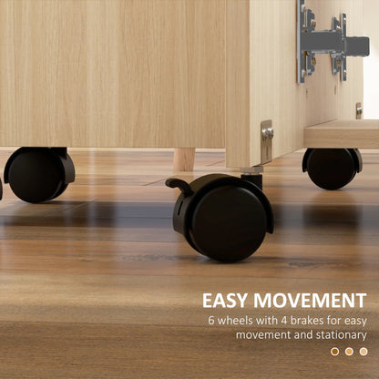 Drop Leaf Dining Table, Mobile Folding Table on Wheels, Natural Wood Dining Tables at Gallery Canada