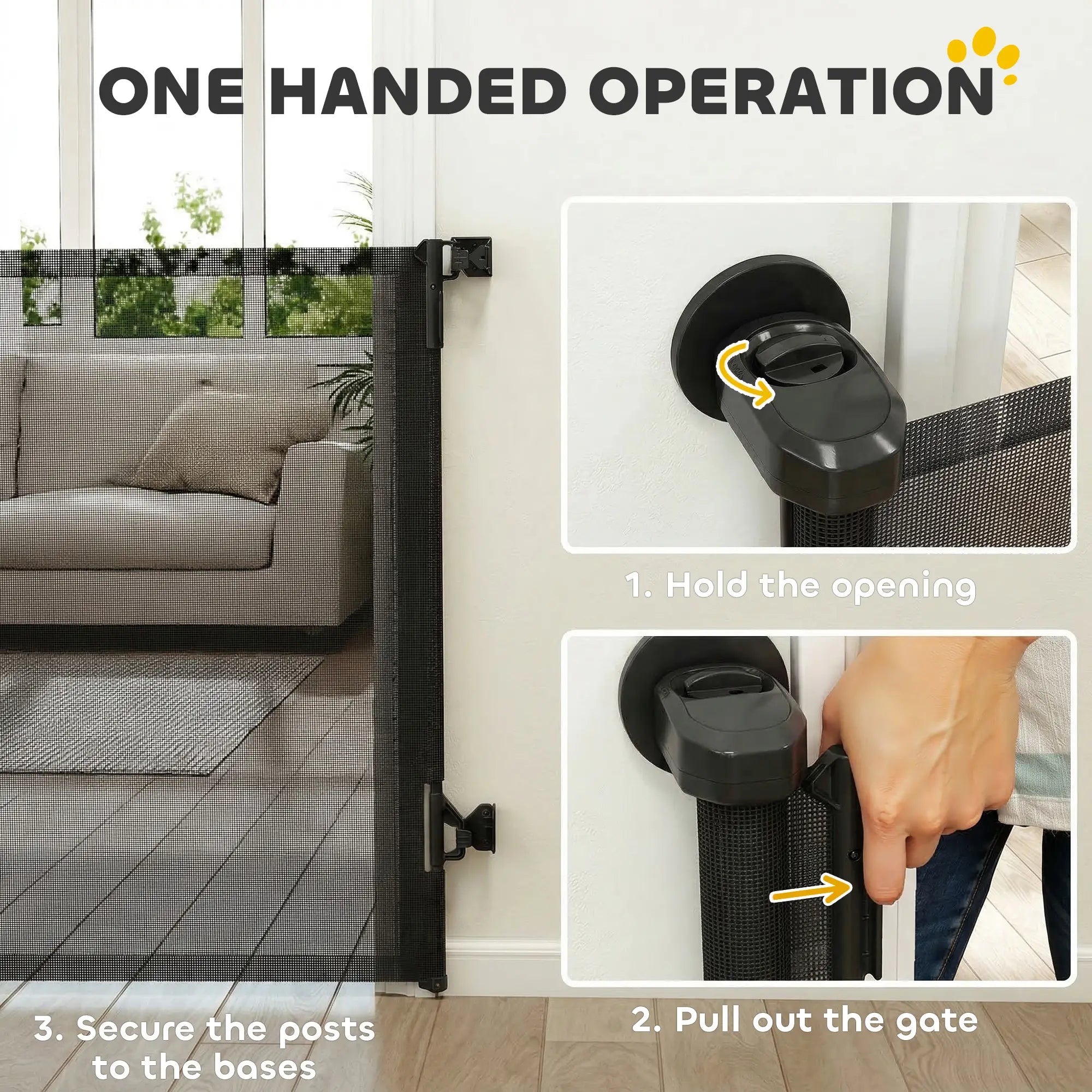 Retractable Dog Gate, 36.6
