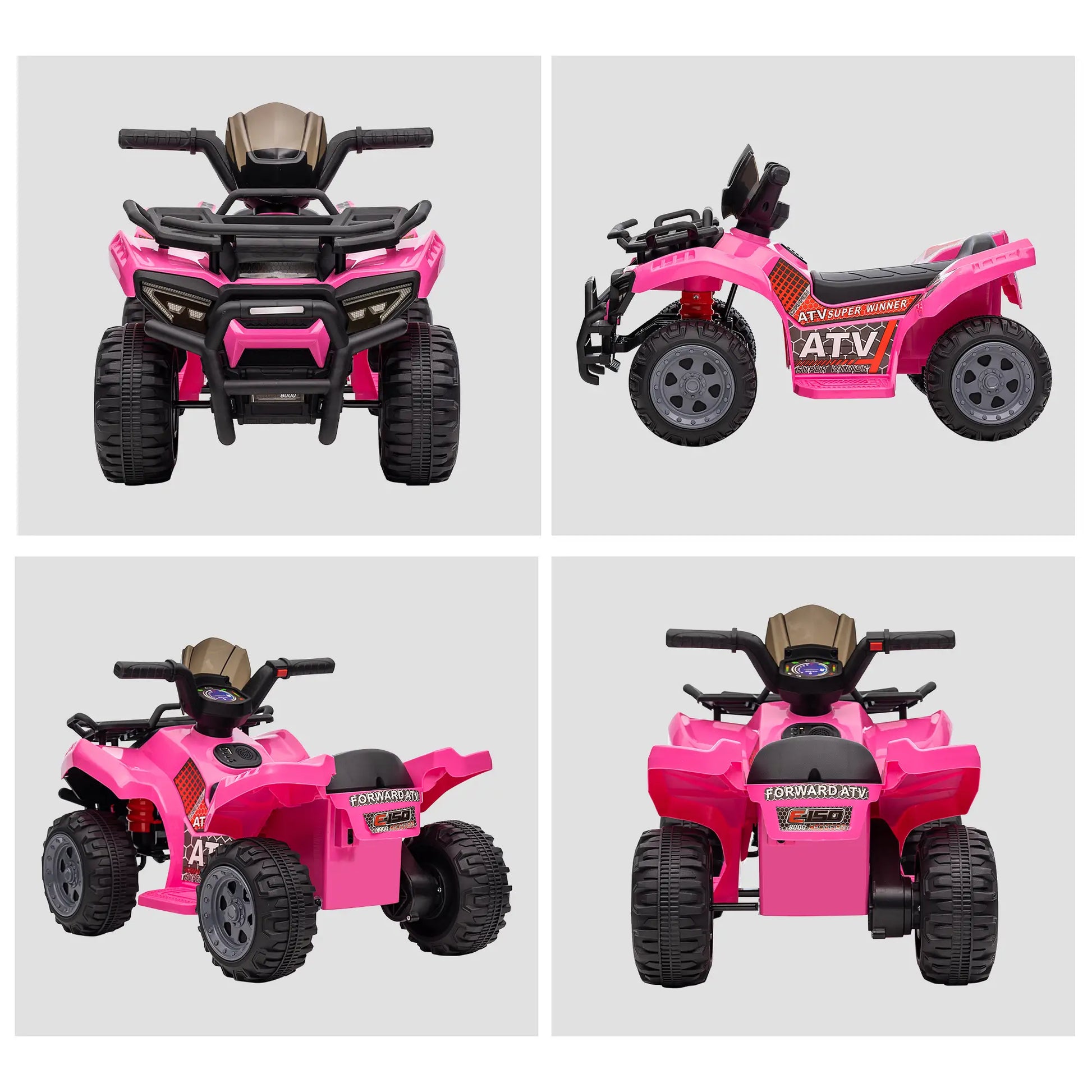 6V Kids ATV Quad, 4 Wheeler Electric Ride-On Car, Ages 18-36 Months, Pink Electric Toy Cars at Gallery Canada