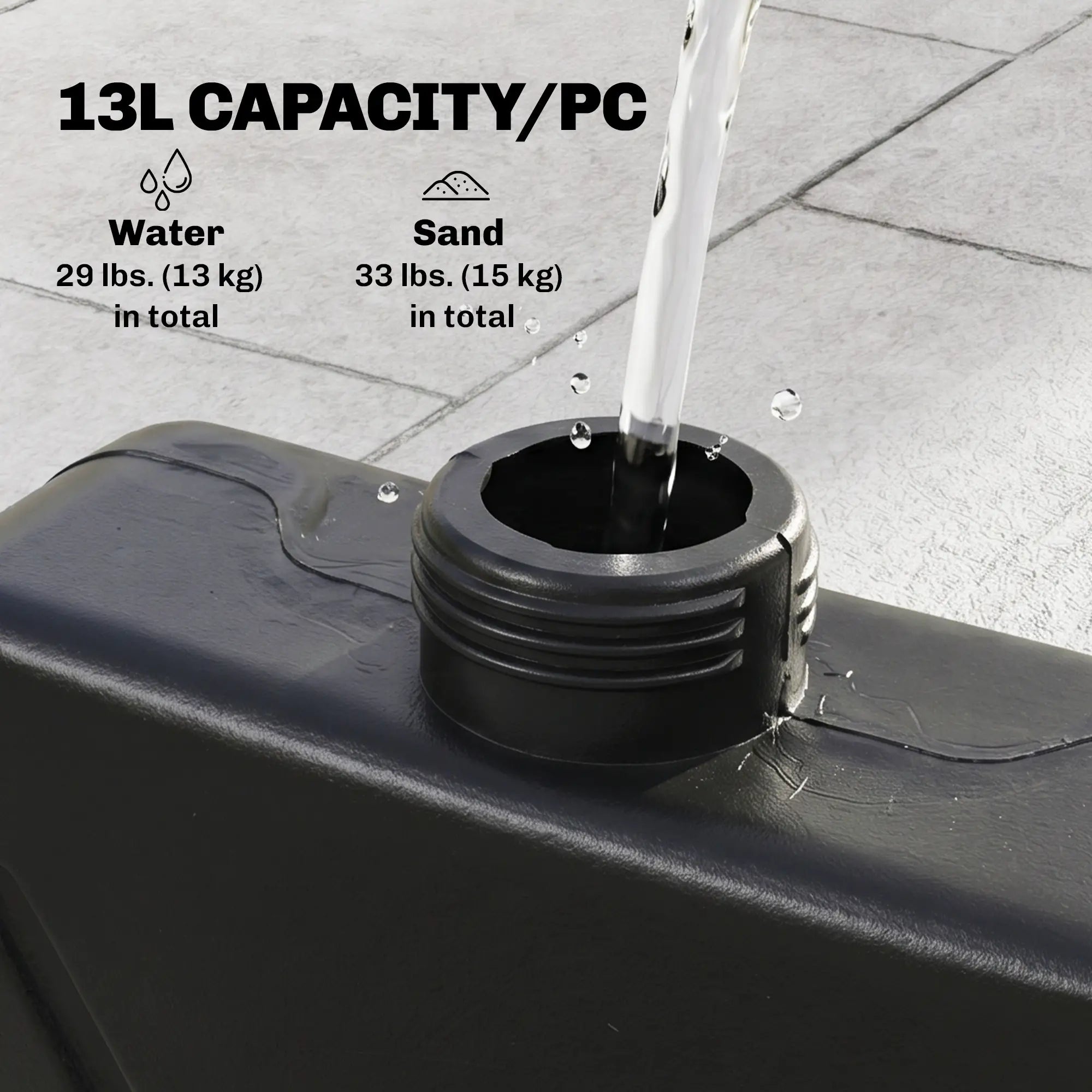 Set Of 4 Umbrella Base Weights, Outdoor Parasol Holder, Portable Umbrella Bases at Gallery Canada