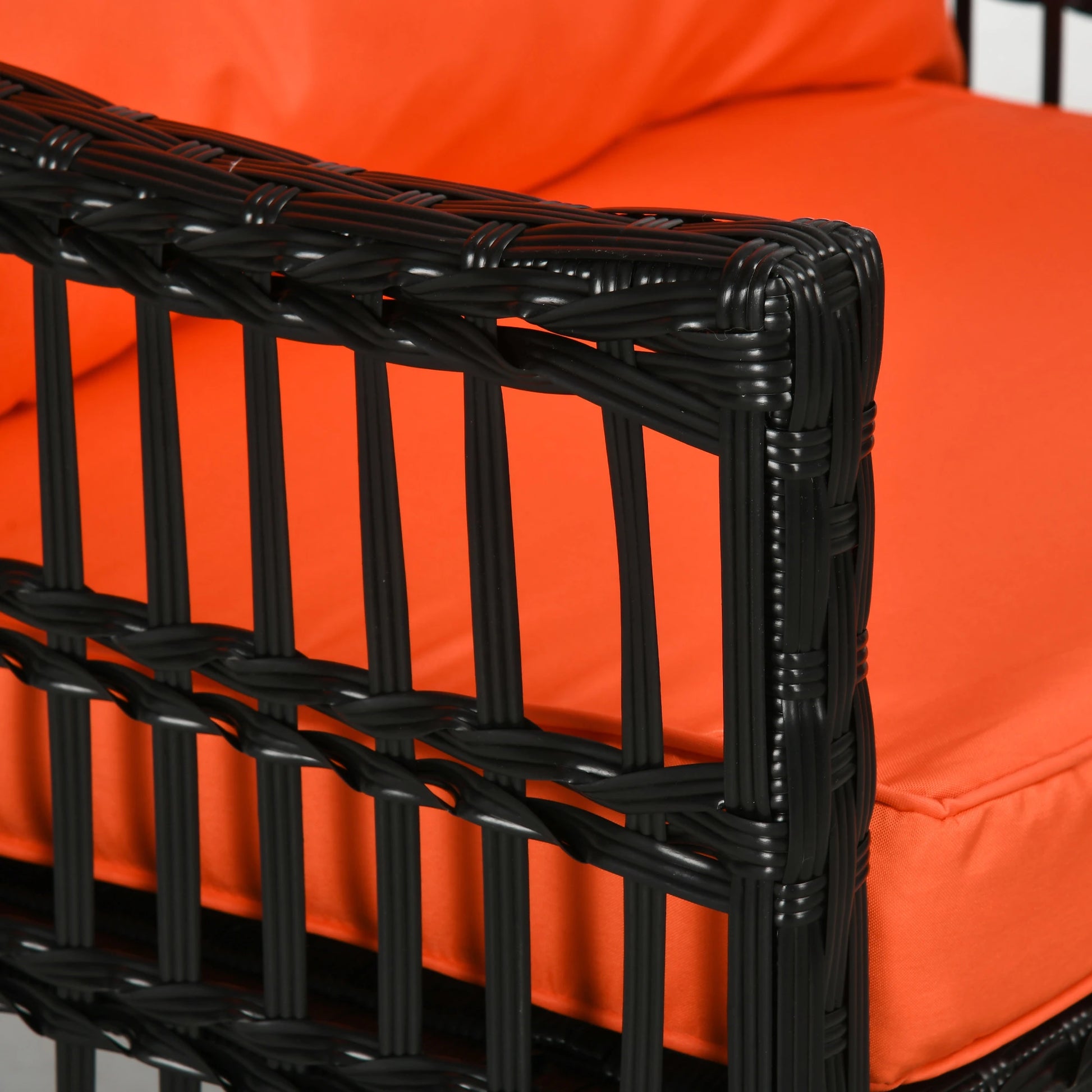 3-Piece Outdoor PE Rattan Rocker Chair Set, 25x26x28, Orange Outdoor Rocking Chairs at Gallery Canada