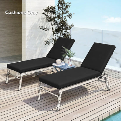 2-Piece Patio Chair Cushions, With Ties, Indoor Outdoor, Black Patio Chair Cushions at Gallery Canada