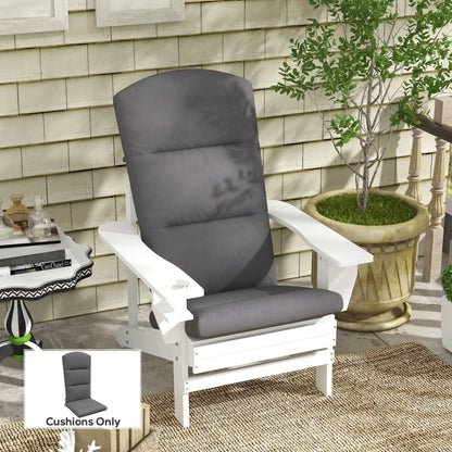 Adirondack Chair Cushion, Replacement with Back and Ties, Grey Patio Chair Cushions at Gallery Canada