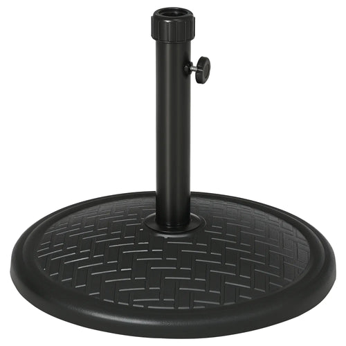 31lbs Concrete Umbrella Base, Round Outdoor Stand, Black