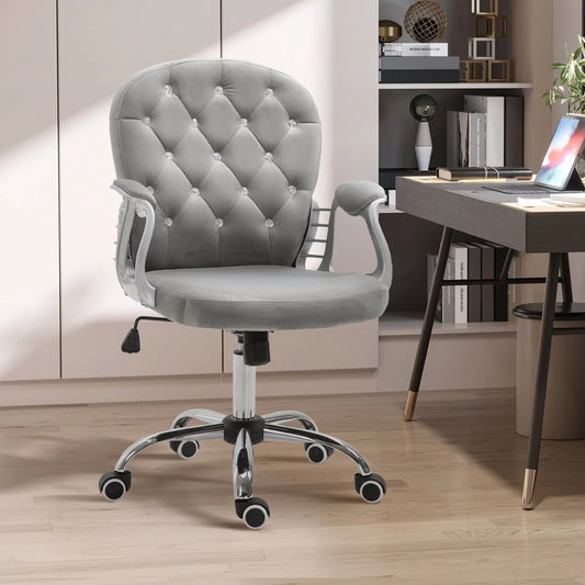 Ergonomic Office Chair, Adjustable Height, Padded Seat, Grey Task Chairs Grey at Gallery Canada