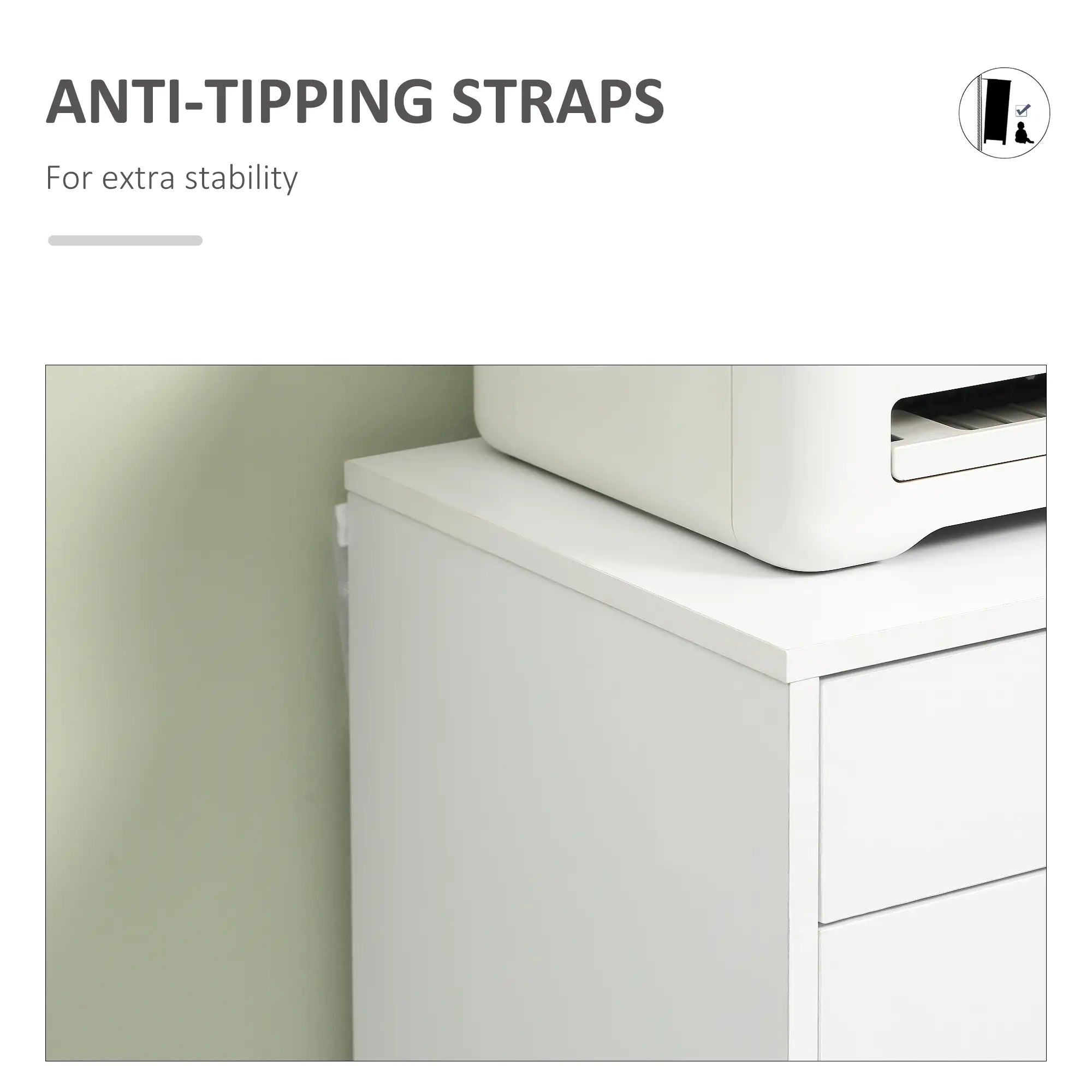 7-Drawer Vertical File Cabinet, Home Office Storage, 18.7