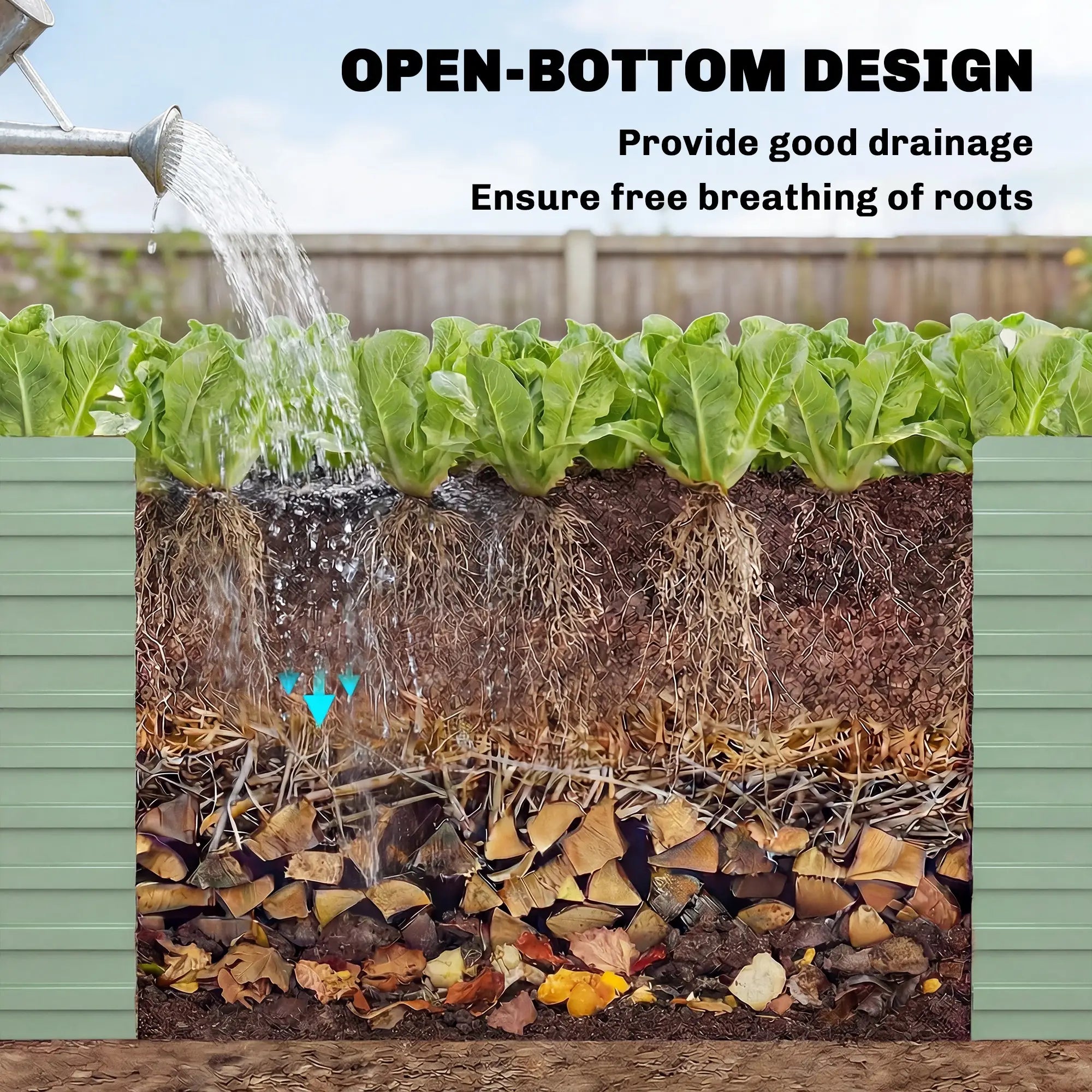 5' x 3' x 2' Raised Garden Bed, Galvanized Planter Box, Light Green Galvanized Planter Boxes at Gallery Canada