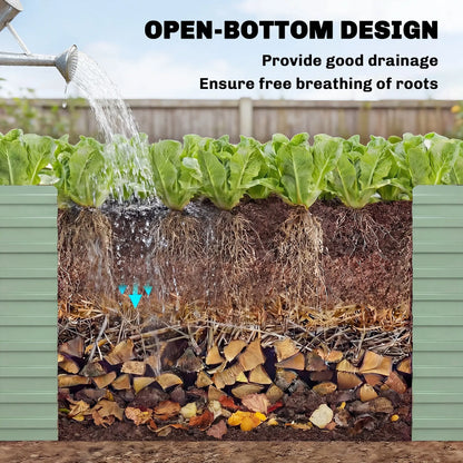 5' x 3' x 2' Raised Garden Bed, Galvanized Planter Box, Light Green Galvanized Planter Boxes at Gallery Canada