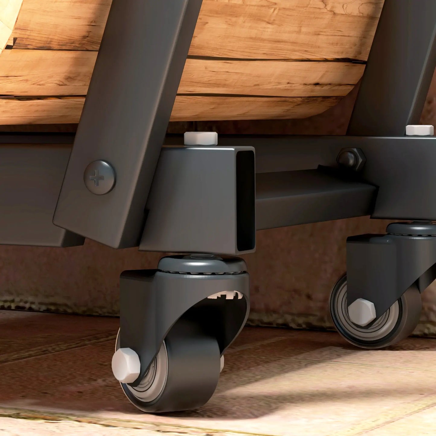 31 Inch Firewood Rack, Heavy Duty with Swivel Casters, Indoor Outdoor, Black Firewood Racks at Gallery Canada