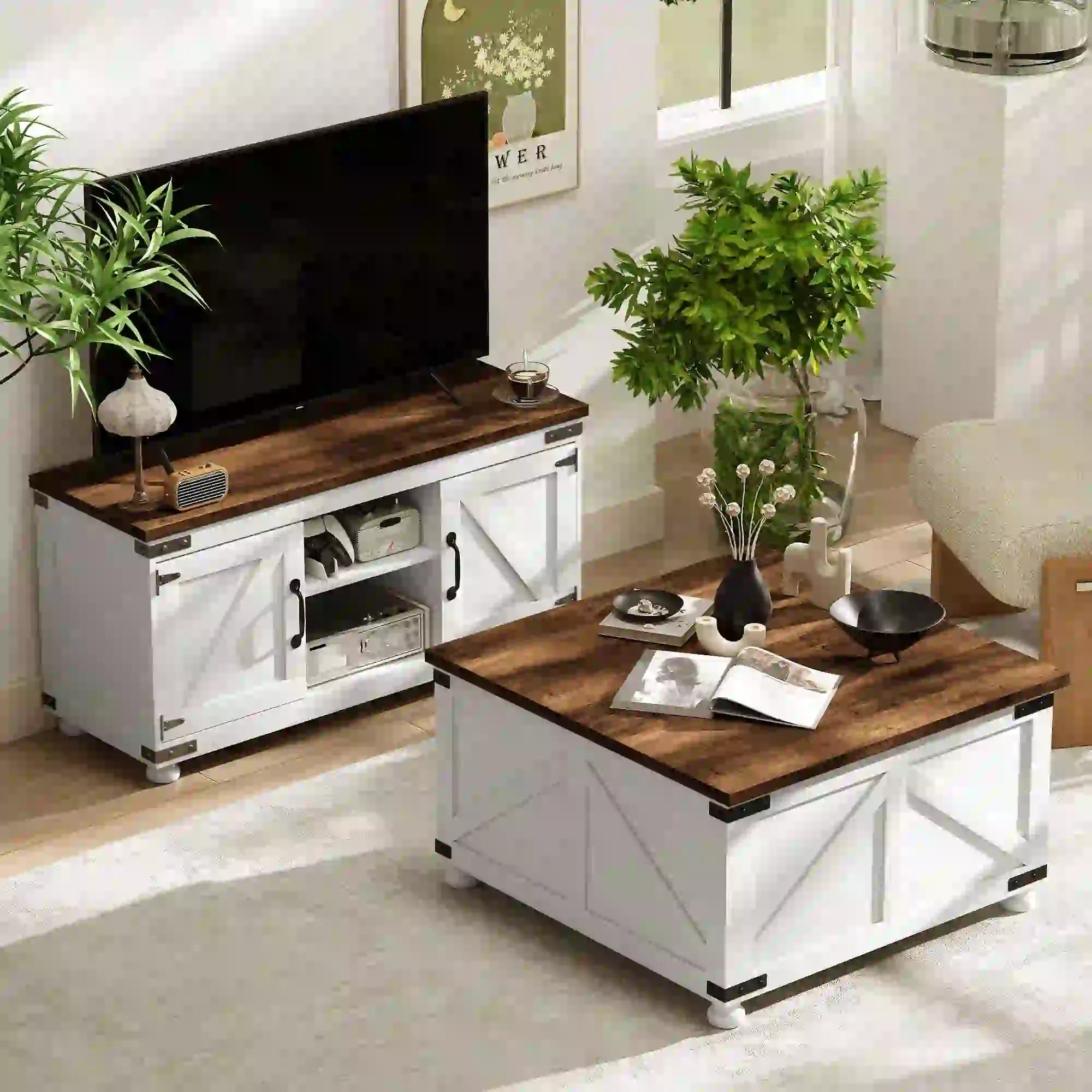 TV Stand And Coffee Table Set, 50