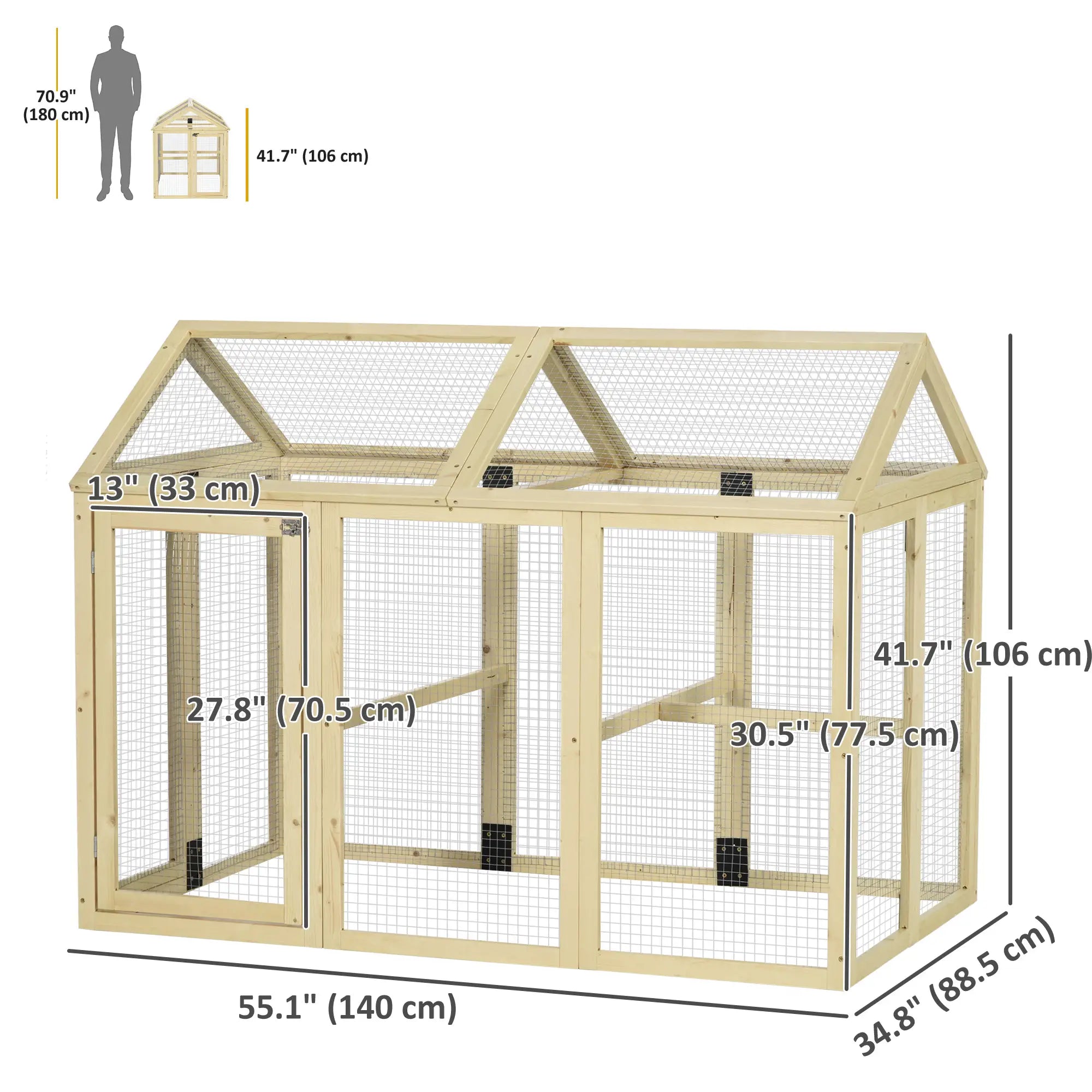 Expandable Outdoor Chicken Coop, 2 Doors, 3 Perches, 1–3 Chickens Chicken Coops at Gallery Canada