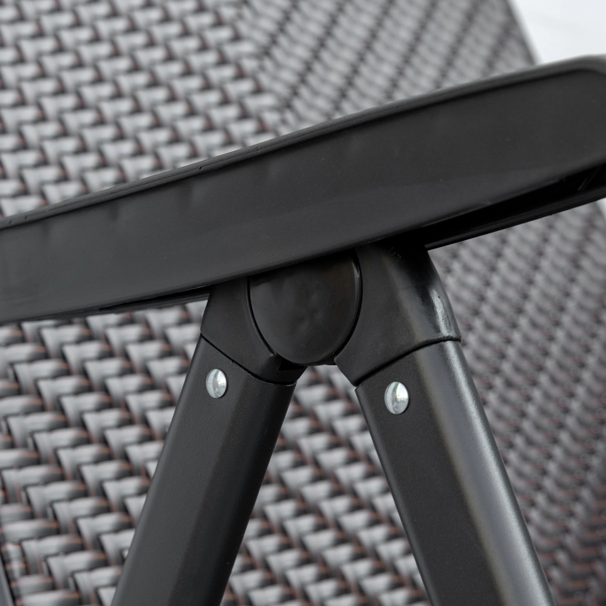 2PCs Outdoor Wicker Folding Chairs, Adjustable Backrest, Brown Patio Chairs at Gallery Canada