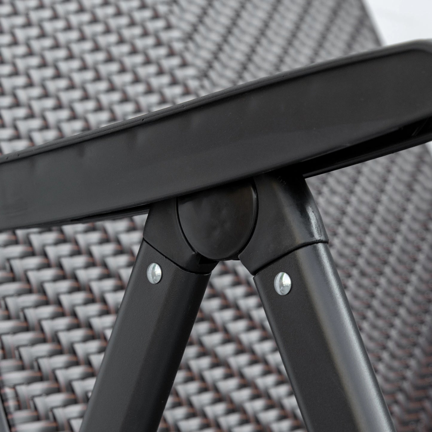 2PCs Outdoor Wicker Folding Chairs, Adjustable Backrest, Brown Patio Chairs at Gallery Canada