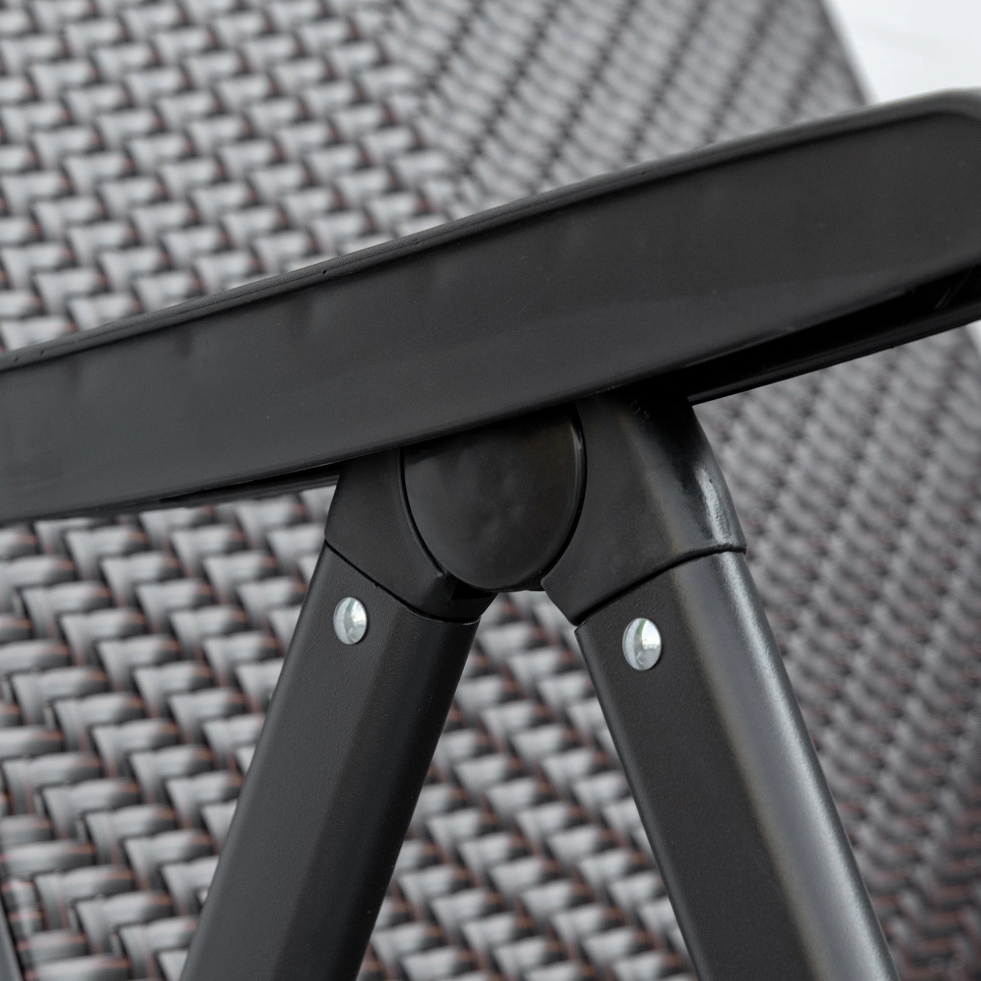 2PCs Outdoor Wicker Folding Chairs, Adjustable Backrest, Brown Patio Chairs at Gallery Canada