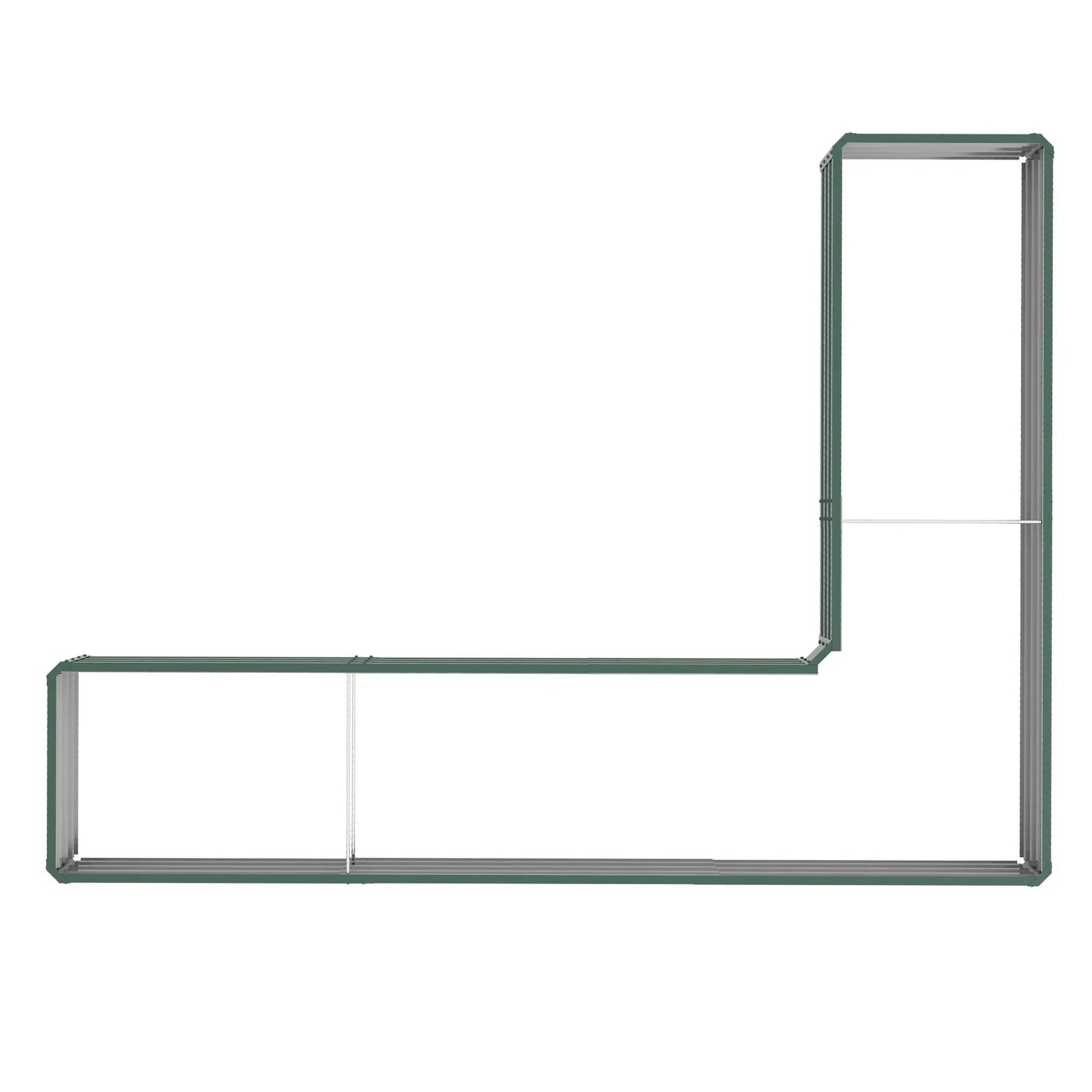 Galvanized Raised Garden Bed, Steel Planter Box, 82" x 109" x 12", Green Galvanized Planter Boxes at Gallery Canada